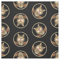 Mad Tabby Cat Portrait Painting Cute Original Art