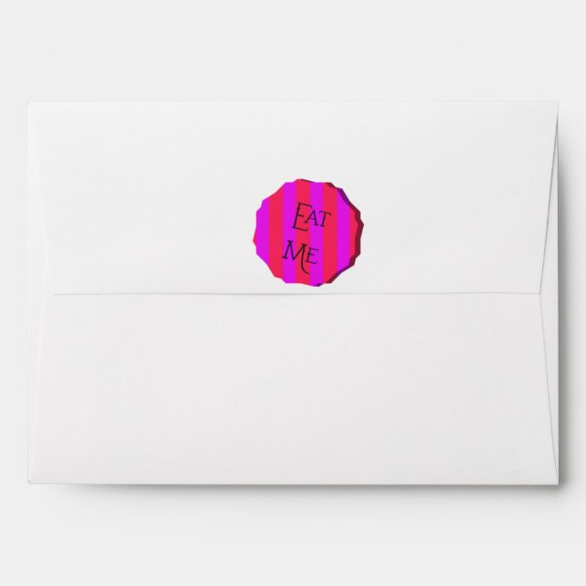 MAD TEA PARTY-EAT ME-Party Invitation Envelope (Back (Top Flap))