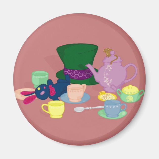 Mad Tea Party Magnet (Front)
