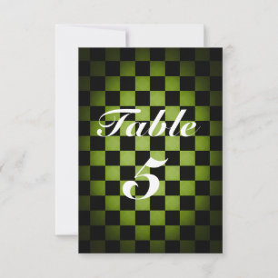 MAD TEA Party Whimsical Chequered Table Number Car