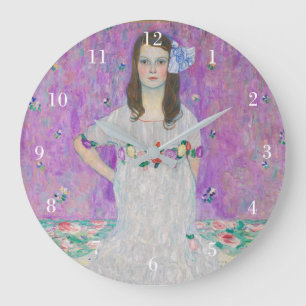 Mada Primavesi by Gustav Klimt Large Clock