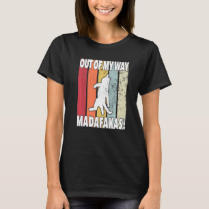 Madafakas Cat Vintage Animal Meme T-Shirt