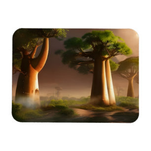 Madagascar Baobab Forest Fantasy Magnet