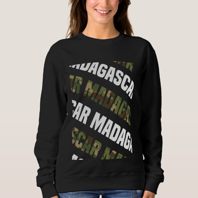 Madagascar Camo Pattern Green Camouflage Sweatshirt (Front)