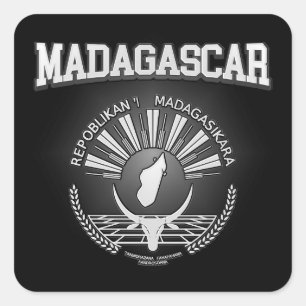 Madagascar Coat of Arms Square Sticker