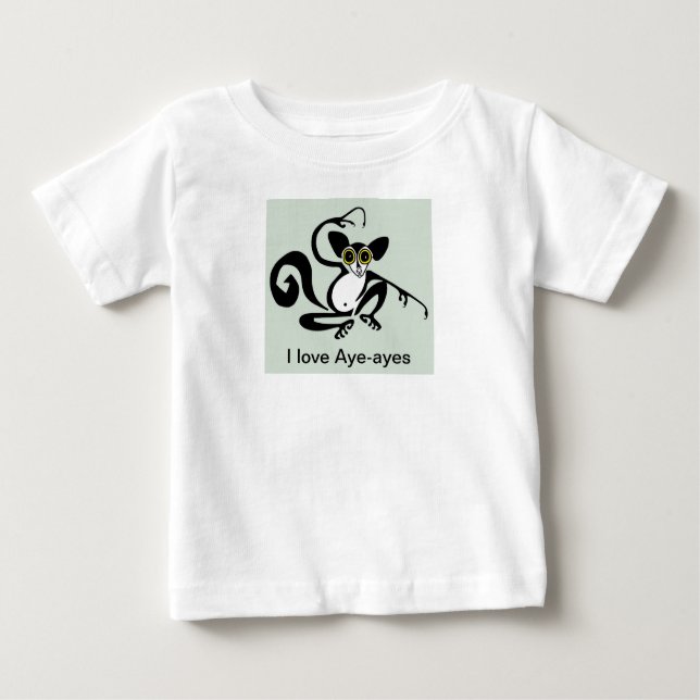Madagascar -  Cute I love Aye-ayes - Wildlife - Baby T-Shirt (Front)