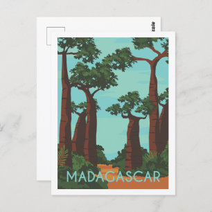 Madagascar Famous Travel Place Illustration Postcard