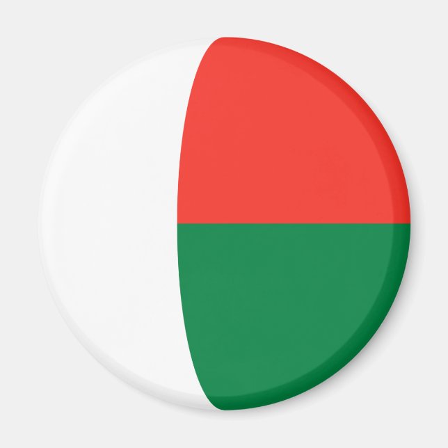 Madagascar Fisheye Flag Magnet (Front)