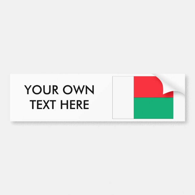 Madagascar Flag Bumper Sticker (Front)