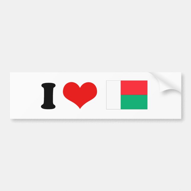 Madagascar Flag Bumper Sticker (Front)