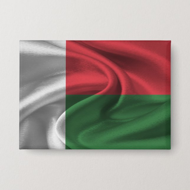 Madagascar Flag Button (Front)