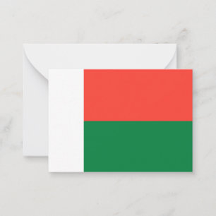 Madagascar flag card