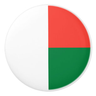 Madagascar Flag Ceramic Knob