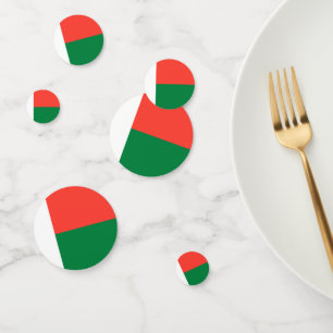 Madagascar flag confetti
