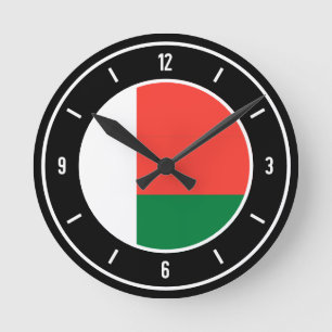 Madagascar Flag Elegant Round Clock