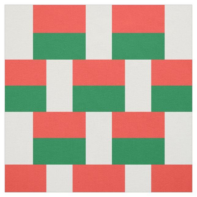 Madagascar Flag Fabric (Swatch)