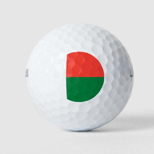 Madagascar flag golf balls (Front)