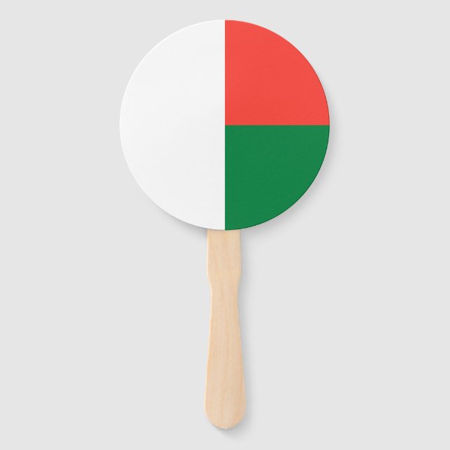 Madagascar Flag Hand Fan (Front)