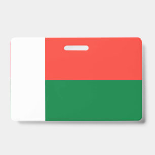 Madagascar flag ID badge