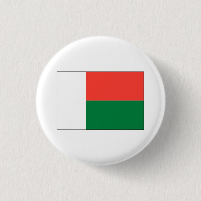 Madagascar FLAG International 3 Cm Round Badge (Front)