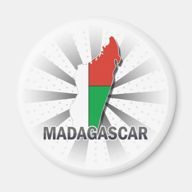 Madagascar Flag Map 2.0 Magnet (Front)