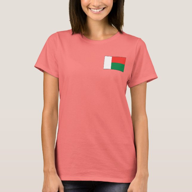 Madagascar Flag + Map T-Shirt (Front)