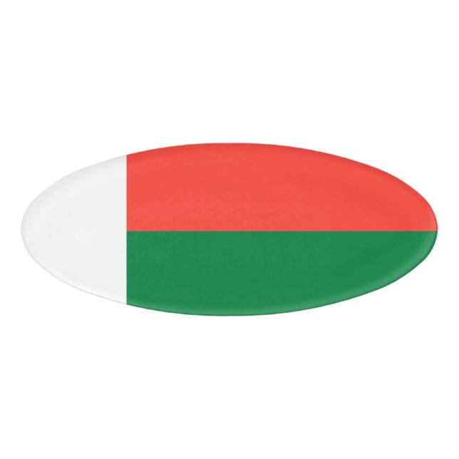 Madagascar flag name tag (Front)