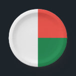 Madagascar Flag Paper Plate<br><div class="desc">Patriotic flag of Madagascar.</div>