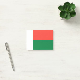Madagascar flag post-it notes