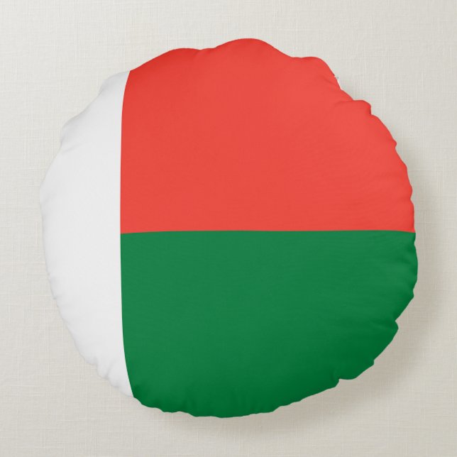 Madagascar flag round cushion (Back)