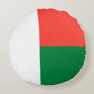 Madagascar Flag Round Cushion