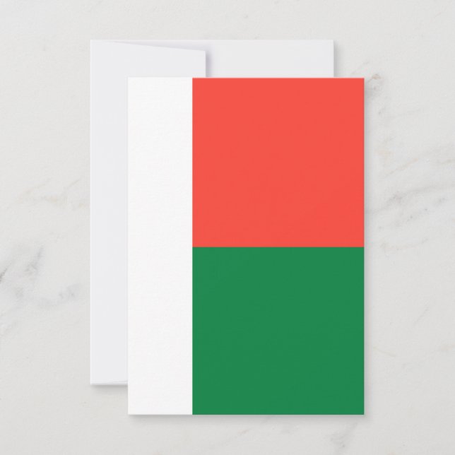 Madagascar flag thank you card (Front)