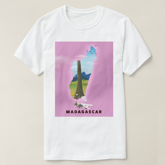Madagascar Illustrated travel poster T-Shirt (Design Front)