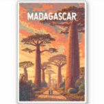Madagascar Illustration Travel Art Vintage<br><div class="desc">Madagascar retro vector travel design. From the lemur-filled rainforests to the stunning Avenue of the Baobabs and pristine tropical beaches,  Madagascar offers an unforgettable blend of nature,  adventure,  and biodiversity.</div>