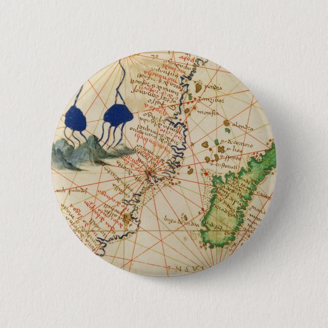 Madagascar Map 6 Cm Round Badge (Front)