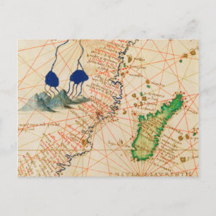 Madagascar Map Postcard