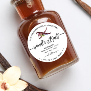 Madagascar Personalised Homemade Vanilla Extract  Classic Round Sticker