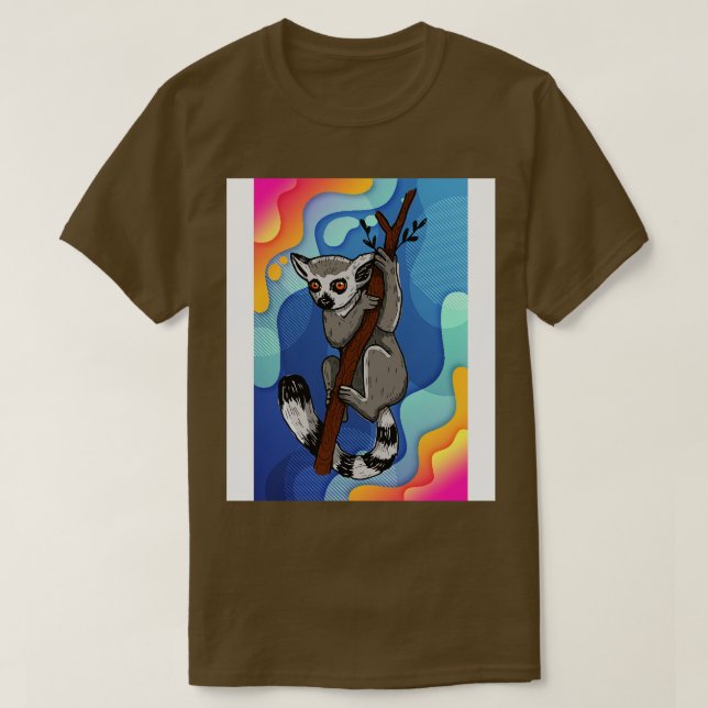 Madagascar Zoo Animal Lemur T-Shirt (Design Front)