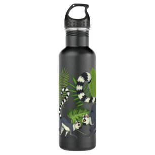 Madagascar Zoo Animal Sifakas Vari Tropical Lemur  710 Ml Water Bottle