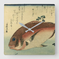 Madai or Red Tai - Hiroshige's Japanese Fish Print