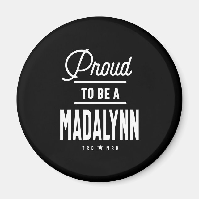 Madalynn Personalised Name Birthday Gift Magnet (Front)