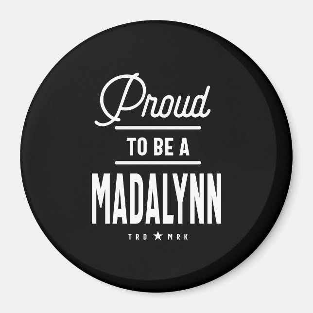 Madalynn Personalised Name Birthday Gift Magnet (Front)