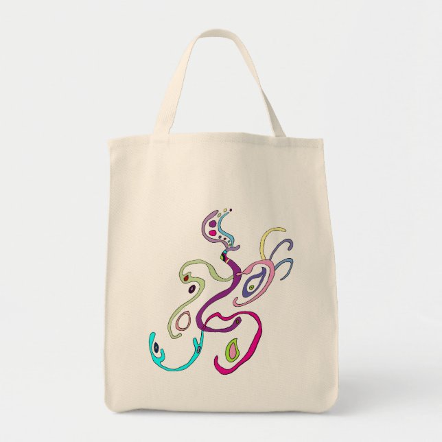 Madam Butterfly, Graphic Illustration Large Tote B Bag (Front)