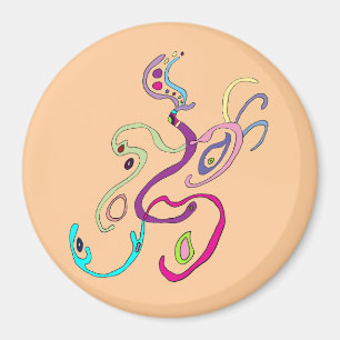 Madam Butterfly, Graphic Illustration Magnet