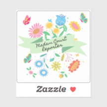 Madam Court Reporter Spring Floral Sticker