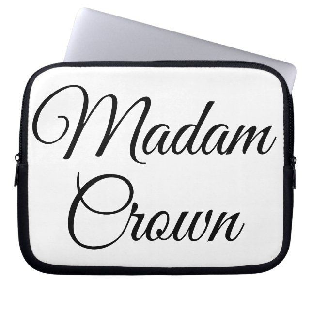 Madam Crown Laptop Sleeve (Front)
