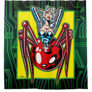 Madam Mechanism™/Mecha Spider Shower Curtain