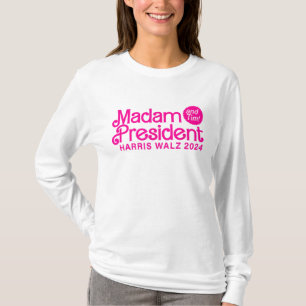 Madam President 2024 Funny Cute Pink Womens Kamala T-Shirt
