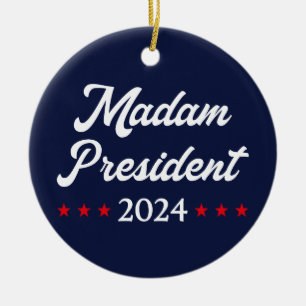 Madam President 2024 I - Kamala Harris Ceramic Tree Decoration