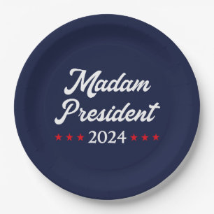 Madam President 2024 I - Kamala Harris Paper Plate